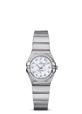Omega Constellation Quartz Diamonds Silver Dial Silver Steel Strap Watch for Women - 123.15.27.60.55.004 Authentic Buy Shop Now