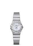 Omega Constellation Quartz Diamonds Silver Dial Silver Steel Strap Watch for Women - 123.15.27.60.55.004 Authentic Buy Shop Now