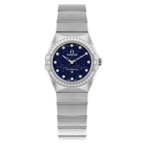 Omega Constellation Manhattan Quartz Diamonds Blue Dial Silver Steel Strap Watch for Women - 131.15.25.60.53.001 Authentic Buy Shop Now