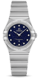 Omega Constellation Manhattan Quartz Diamonds Blue Dial Silver Steel Strap Watch for Women - 131.10.25.60.53.001 Authentic Buy Shop Now