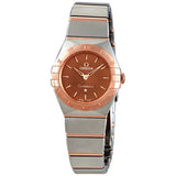 Omega Constellation Quartz Brown Dial Silver Steel Strap Watch for Women - 131.20.25.60.13.001 Authentic Buy Shop Now