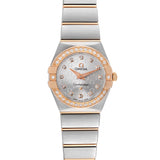 Omega Constellation Diamonds Mother of Pearl Dial Two Tone Steel Strap Watch for Women - 123.25.27.60.55.006 Authentic Buy Shop Now