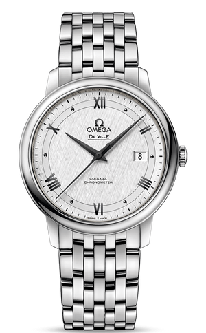 Omega De Ville Prestige Co Axial Automatic White Dial Silver Steel Strap Watch for Men - 424.10.40.20.02.005 Authentic Buy Shop Now