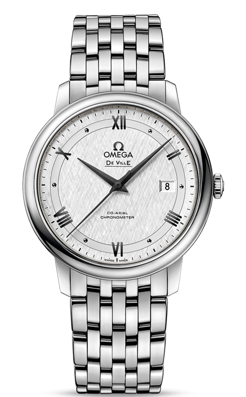 Omega De Ville Prestige Co Axial Automatic White Dial Silver Steel Strap Watch for Men - 424.10.40.20.02.005 Authentic Buy Shop Now