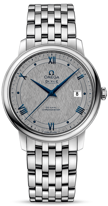 Omega De Ville Prestige Co-Axial Grey Dial Silver Steel Strap Watch for Men - 424.10.40.20.06.002 Authentic Buy Shop Now