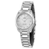Omega Seamaster Aqua Terra Quartz Diamonds Mother of Pearl Dial Silver Steel Strap Watch for Women - 220.10.28.60.55.001 Authentic Buy Shop Now