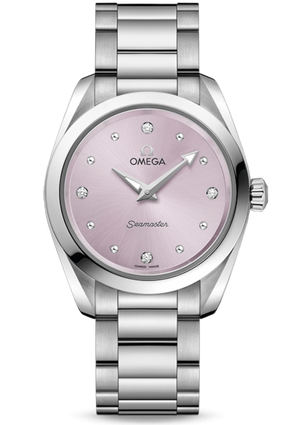 Omega Seamaster Aqua Terra Quartz Purple Dial Silver Steel Strap Watch for Women - 220.10.28.60.60.001 Authentic Buy Shop Now