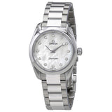 Omega Seamaster Aqua Terra Quartz Diamonds Mother of Pearl Dial Silver Steel Strap Watch for Women - 220.10.28.60.55.001 Authentic Buy Shop Now