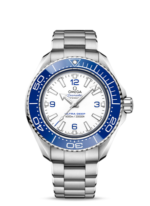 Omega Planet Ocean 6000M Co Axial Master Chronometer 45.5mm White Dial Silver Steel Strap Watch for Men - 21530462104001 Authentic Buy Shop Now