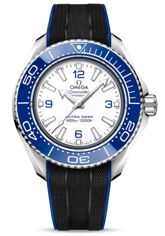 Omega Planet Ocean 6000M Co Axial Master Chronometer 45.5mm White Dial Black Rubber Strap Watch for Men - 21532462104001 Authentic Buy Shop Now
