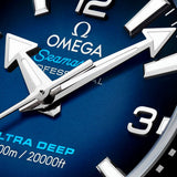 Omega Seamaster Planet Ocean 6000M Co Axial Master Chronometer Blue Dial Silver Steel Strap Watch for Men - 21530462103001 Authentic Buy Shop Now