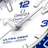 Omega Planet Ocean 6000M Co Axial Master Chronometer 45.5mm White Dial Black Rubber Strap Watch for Men - 21532462104001 Authentic Buy Shop Now