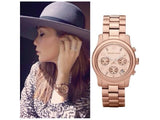 Michael Kors Runway Rose Gold Dial Rose Gold Steel Strap Watch for Women - MK5128 Authentic Buy Shop Now