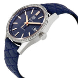 Tag Heuer Carrera Quartz Diamonds Blue Dial Blue Leather Strap Watch for Women - WAR1114.FC6391 Authentic Buy Shop Now