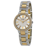 Fossil Virginia Silver Dial Two Tone Steel Strap Watch for Women - ES3503 Authentic Buy Shop Now