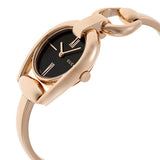 Gucci Horsebit Collection Black Dial Rose Gold Steel Strap Watch For Women - YA139507 Authentic Buy Shop Now