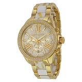 Michael Kors Wren Diamonds Gold Dial Two Tone Steel Strap Watch for Women - MK6157 Authentic Buy Shop Now