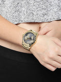 Michael Kors Layton Pave Blue Dial Gold Steel Strap Watch for Women - MK6243 Authentic Buy Shop Now