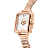 Coach Cass White Dial Rose Gold Mesh Bracelet Watch for Women - 14503698 Authentic Buy Shop Now