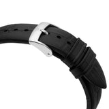 Emporio Armani Zeta Skeleton Automatic Silver Dial Black Leather Strap Watch For Men - AR60018 Authentic Buy Shop Now