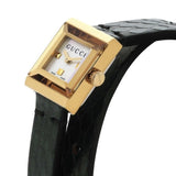 Gucci G Frame Double Mother of Pearl Dial Green Leather Strap Watch For Women - YA128525 Authentic Buy Shop Now