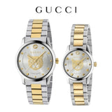 Gucci G Timeless Silver Dial Two Tone Steel Strap Watch For Women - YA1264074 Authentic Buy Shop Now