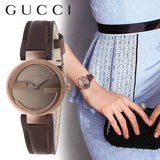 Gucci G Interlocking Brown Dial Brown Leather Strap Watch For Women - YA133504 Authentic Buy Shop Now