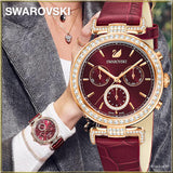 Swarovski Era Journey Red Dial Red Leather Strap Watch for Women - 5416701 Authentic Buy Shop Now