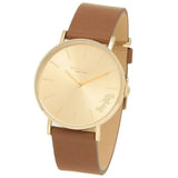 Coach Perry Analog Gold Dial Brown Leather Strap Watch for Women - 14503331-C Authentic Buy Shop Now