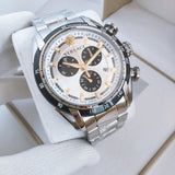 Versace V-Ray Chronograph Quartz Silver Dial Silver Steel Strap Watch For Men - VE2I00321 Authentic Buy Shop Now