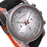 Emporio Armani Chronograph Quartz Grey Dial Black Leather Strap Watch For Men - AR11174 Authentic Buy Shop Now