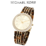 Michael Kors Darci Gold Dial Brown Two Tone Steel Strap Watch for Women - MK4326 Authentic Buy Shop Now