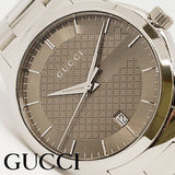 Gucci G Timeless Brown Dial Silver Steel Strap Watch For Men - YA126445 Authentic Buy Shop Now