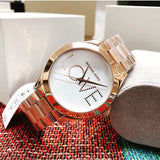 Michael Kors Slim Runway White Dial Rose Gold Steel Strap Watch For Women - MK3804 Authentic Buy Shop Now