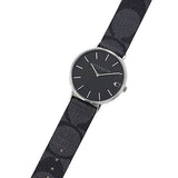 Coach Charles Black Dial Black Leather Strap Watch for Men - 14602157 Authentic Buy Shop Now