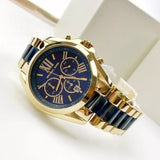 Michael Kors Bradshaw Navy Blue Dial Two Tone Steel Strap Watch for Women - MK6268 Authentic Buy Shop Now