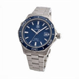 Tag Heuer Aquaracer Calibre 5 Automatic Blue Dial Silver Steel Strap Watch for Men - WAK2111.BA0830 Authentic Buy Shop Now