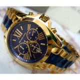 Michael Kors Bradshaw Navy Blue Dial Two Tone Steel Strap Watch for Women - MK6268 Authentic Buy Shop Now