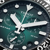 Tissot Seastar 1000 Chronograph Green Dial Silver Mesh Bracelet Watch For Men - T120.417.11.091.00 Authentic Buy Shop Now