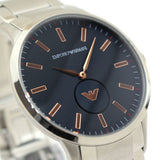 Emporio Armani Renato Blue Dial Silver Steel Strap Watch For Men - AR11137 Authentic Buy Shop Now