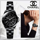Chanel J12 Quartz Black Dial Black Steel Strap Watch for Women - J12 H5695 Authentic Buy Shop Now