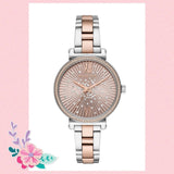 Michael Kors Sofie Quartz Rose Gold Dial Two Tone Steel Strap Watch For Women - MK3972 Authentic Buy Shop Now
