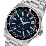 Gucci Dive Quartz Black Dial Silver Steel Strap Watch For Men - YA136212 Authentic Buy Shop Now