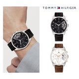 Tommy Hilfiger Baker Chronograph Black Dial Black Leather Strap Watch For Men - 1710449 Authentic Buy Shop Now