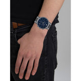 Emporio Armani Renato Chronograph Quartz Blue Dial Grey Steel Strap Watch For Men - AR2505 Authentic Buy Shop Now
