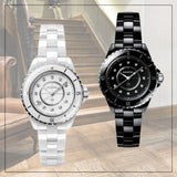 Chanel J12 Quartz Diamonds Black Dial Black Steel Strap Watch for Women - J12 H5701 Authentic Buy Shop Now