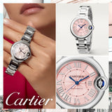 Cartier Ballon Bleu de Cartier Pink Dial Silver Steel Strap Watch for Women - WSBB0046 Authentic Buy Shop Now