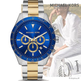 Michael Kors Layton Chronograph Blue Dial Two Tone Steel Strap Watch For Men - MK8825 Authentic Buy Shop Now