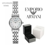 Emporio Armani Gianni White Dial Silver Steel Strap Watch For Women - AR1763 Authentic Buy Shop Now