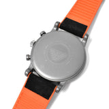 Emporio Armani Chronograph Quartz Grey Dial Black Leather Strap Watch For Men - AR11174 Authentic Buy Shop Now